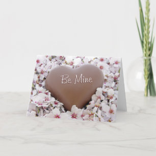Valentinstag: Süße Schokoladen-Herz Feiertagskarte