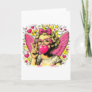 Valentinstag Süßer Cupid Herz Engel Liebe Feiertag Karte