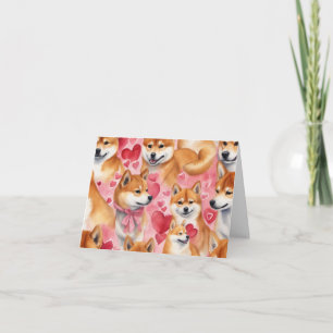 Valentinstag Süßer Shiba Inu Karte
