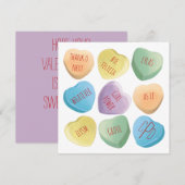 Valentinstag Süßigkeiten Gesprächsherzen Feiertagskarte (Vorne/Hinten)