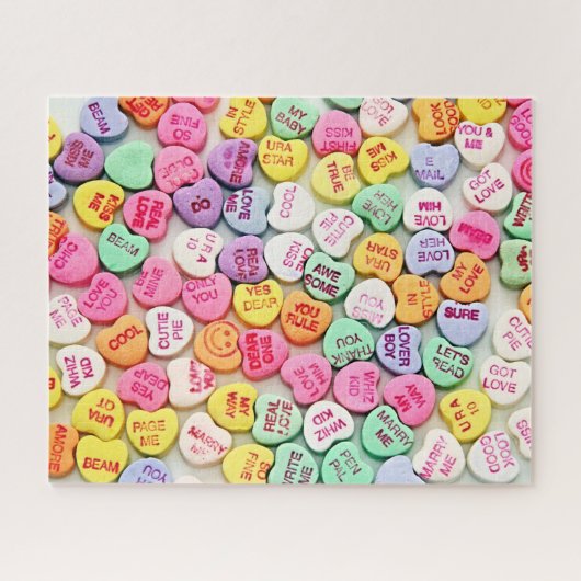 Valentinstag Süßigkeiten Zitat Herzen Puzzle (Horizontal)