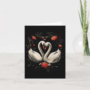 Valentinstag Swans Herz Romantische Paare Liebe Da Karte