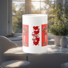 Valentinstag Sweeping Heart Romantische Rose Vase Porzellantasse