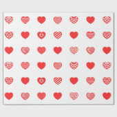 Valentinstag Sweet Hearts Muster Geschenkpapier (Flach)