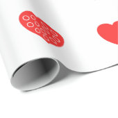 Valentinstag Sweet Hearts Muster Geschenkpapier (Rolleneckpunkt)