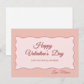 Valentinstag Sweet Holiday Card Feiertagskarte (Vorne/Hinten)
