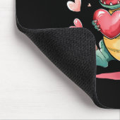Valentinstag T-rex Dinosaurier Liebe Niedlich Frau Mousepad (Ecke)