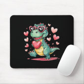 Valentinstag T-rex Dinosaurier Liebe Niedlich Frau Mousepad (Mit Mouse)