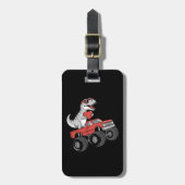 Valentinstag T Rex Dinosaurier Riding Monster Truc Gepäckanhänger (Vorderseite vertikal)