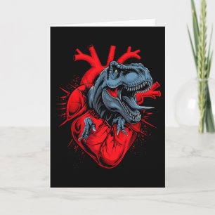 Valentinstag T-Rex Herzschlag Brüllen Liebe  Karte