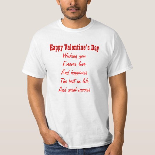 Valentinstag T-Shirt (Vorderseite)