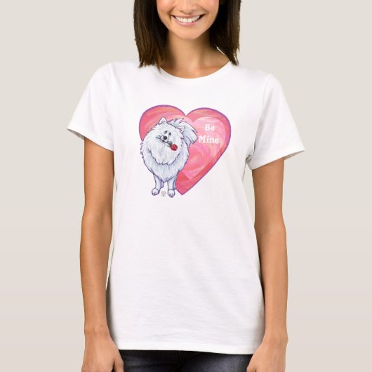 Valentinstag-T - Shirt des weißen Spitzes (Vorderseite)