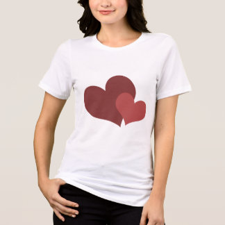 Valentinstag-T-Shirt Herz-Design für Frauen Tri-Blend Shirt