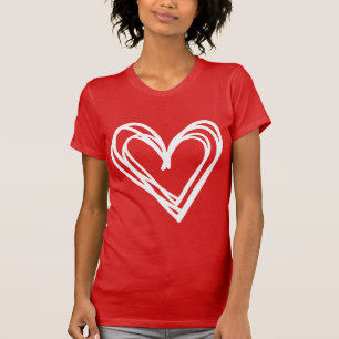 Valentinstag T - Shirt mit Herz für ein Mädchen