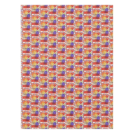 Valentinstag Tablette Pfirsichpflaume Tischdecke (Vorderseite)