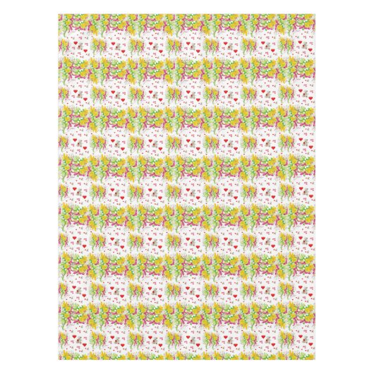 Valentinstag Tablette Teddybär Tischdecke (Vorderseite)