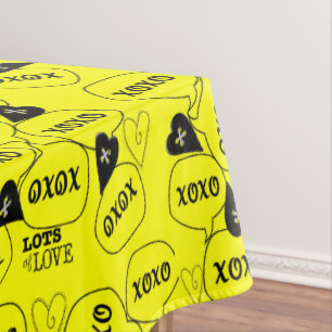 Valentinstag Tablette XOXO Viele Lieben Tischdecke