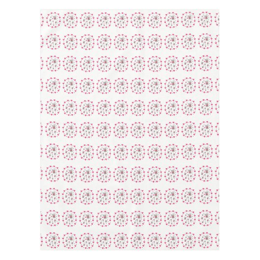 Valentinstag Tablettenmäuse Tischdecke (Vorderseite)