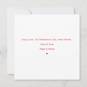 Valentinstag-Tageskarte Karte (Rückseite)