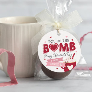 Valentinstag-Tags der heißen Cocoa-Bombe Geschenkanhänger