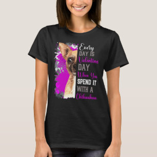 Valentinstag Tan Chihuahua Mama Mutter Niedlich Ro T-Shirt