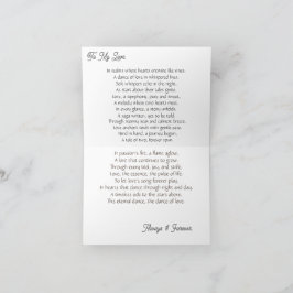 Valentinstag-Tanz des Liebe Gedicht Karte