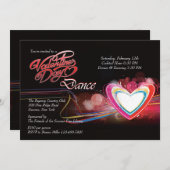 Valentinstag Tanz Einladung (Vorne/Hinten)
