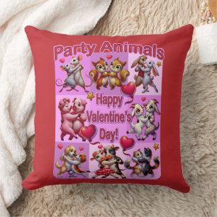 Valentinstag Tanzende Paare "Party Animals" Kissen