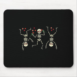 Valentinstag tanzende Skelette Funny Bones Men W Mousepad
