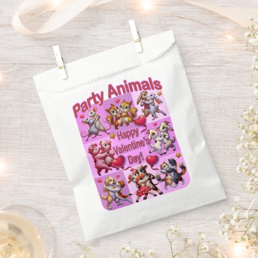 Valentinstag Tanzpaare "Party Animals" Geschenktütchen (Ausgeschnitten)