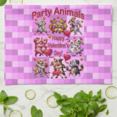 Valentinstag Tanzpaare "Party Animals" Geschirrtuch (Gefaltet)