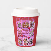 Valentinstag Tanzpaare "Party Animals" Pappbecher (Rückseite)