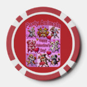 Valentinstag Tanzpaare "Party Animals" Pokerchips (Rückseite)
