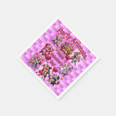 Valentinstag Tanzpaare "Party Animals" Serviette (Ecke)