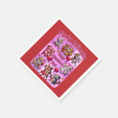 Valentinstag Tanzpaare "Party Animals" Serviette (Ecke)