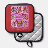 Valentinstag Tanzpaare "Party Animals" Topflappen (Vorderseite/Rückseite)