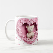 Valentinstag Tasse 3D-Teddybär (Links)