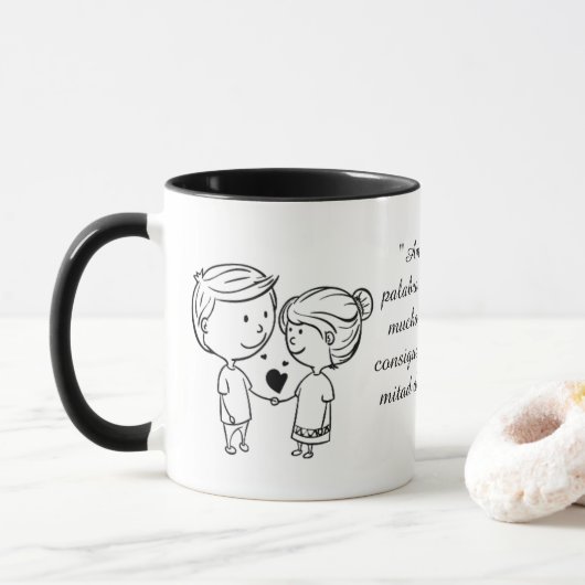 Valentinstag Tasse Kaffee Becher (Mit Donut)