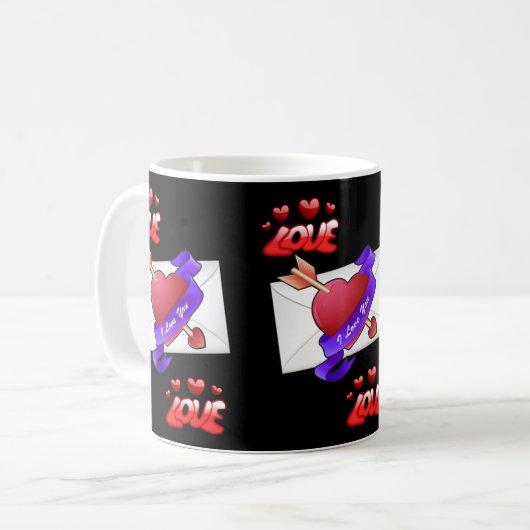 Valentinstag-Tasse Kaffeetasse (Vorderseite Links)