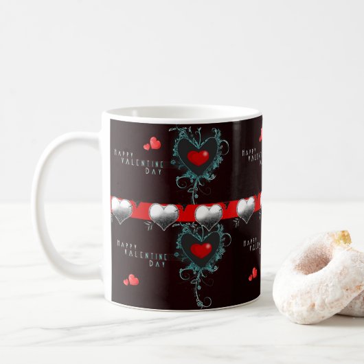 Valentinstag-Tasse Kaffeetasse (Mit Donut)