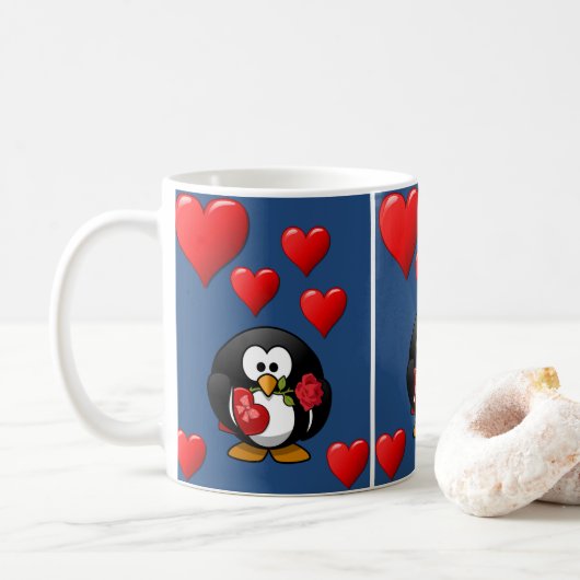 Valentinstag-Tasse Kaffeetasse (Mit Donut)