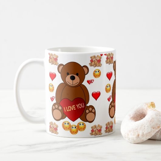 Valentinstag-Tasse Kaffeetasse (Mit Donut)