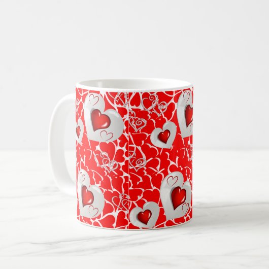 Valentinstag-Tasse Kaffeetasse (Vorderseite Links)