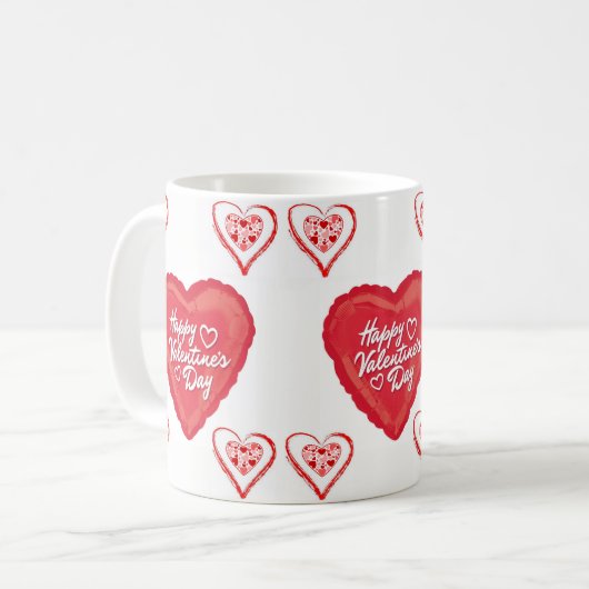Valentinstag-Tasse Kaffeetasse (Vorderseite Links)