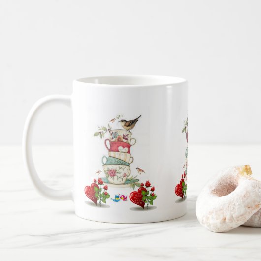 Valentinstag-Tasse Kaffeetasse (Mit Donut)