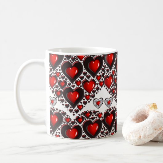 Valentinstag-Tasse Kaffeetasse (Mit Donut)