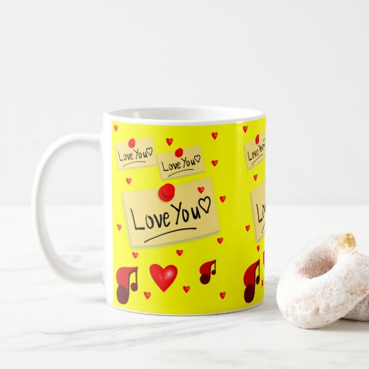 Valentinstag-Tasse Kaffeetasse (Mit Donut)