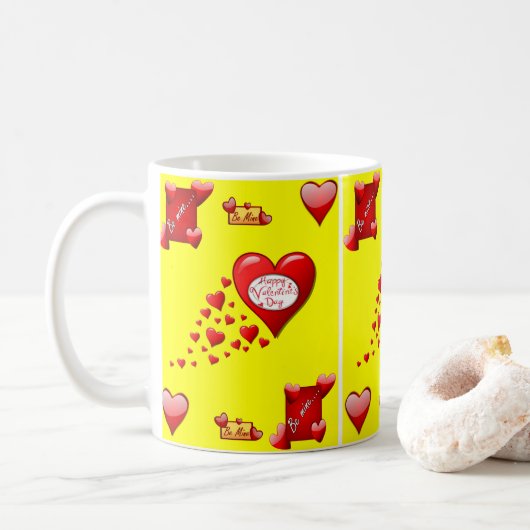 Valentinstag-Tasse Kaffeetasse (Mit Donut)