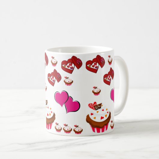Valentinstag-Tasse Kaffeetasse (VorderseiteRechts)