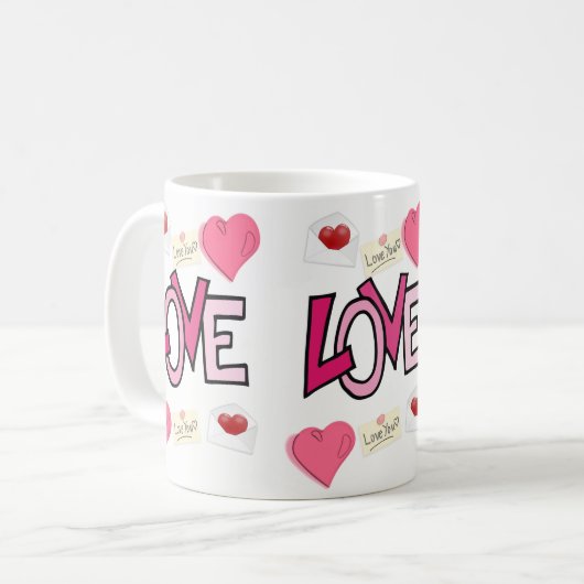 Valentinstag-Tasse Kaffeetasse (Vorderseite Links)